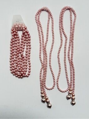 Pink Pearl Bead Necklace - Elegant Women’s Jewelry